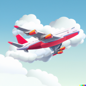 airplane flying in sky with miles